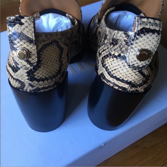 Chloé Adelie Python Loafers in Wheat Yellow 36 - Picture 7 of 11